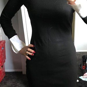 Black shirt dress